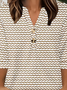 Cotton Loose Simple Geometric T-Shirt
