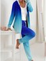 Women's Casual Long-Sleeved Jacket And Trousers Suit