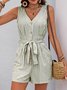 Women's H-Line Tank V Neck Daily Going Out Vintage Printing Geometric Summer Fifth Pants Jumpsuit Romper