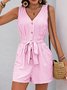 Women's H-Line Tank V Neck Daily Going Out Vintage Printing Geometric Summer Fifth Pants Jumpsuit Romper