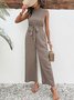 Women's H-Line Tank Crew Neck Daily Going Out Casual Printing Geometric Summer Long Jumpsuit Romper