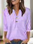 Casual Cotton V Neck Loose T-Shirt
