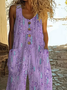 Women's H-Line Overall Crew Neck Daily Going Out Casual Printing Abstract Summer Long Jumpsuit Romper