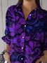 Women's Alzheimer's Floral Print Casual Shirt