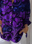 Women's Alzheimer's Floral Print Casual Shirt