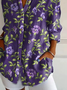 Women's Alzheimer's Floral Print Casual Long Sleeve Shirt