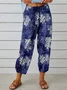 Women's  Elastic Waist H-Line Baggy Pants Daily Going Out Pants White Vintage Printing Geometric Spring/Fall Pants