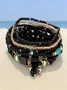 Handmade Bohemian Women's Millet Bead Bracelets, Romantic Element Bracelet Set 8 Pieces/set Bracelet