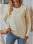Casual Long Sleeve Round Neck T-Shirt