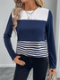 Casual Long Sleeve Round Neck T-Shirt