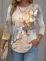 Casual Long Sleeve Round Neck T-Shirt