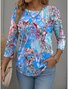 Casual Long Sleeve Round Neck T-Shirt
