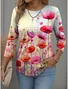 Casual Long Sleeve Round Neck T-Shirt