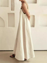 Women's Sleeveless Summer Khaki Plain Split Joint Square Neck Daily Going Out Vintage Maxi A-Line Tank Dress