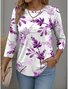 Casual Long Sleeve Round Neck T-Shirt