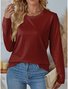 Casual Long Sleeve Round Neck T-Shirt