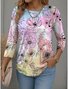 Casual Long Sleeve Round Neck T-Shirt