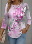 Casual Long Sleeve Round Neck T-Shirt