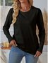 Casual Long Sleeve Round Neck T-Shirt