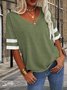 Simple Striped Cotton Loose T-Shirt