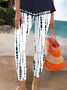 Women's Elegant Resort Vintage Full Length Art Stripe Leggings