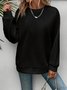 Crew Neck Regular Fit Plain Simple Sweatshirt