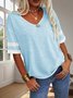 Simple Striped Cotton Loose T-Shirt