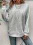 Crew Neck Regular Fit Plain Simple Sweatshirt