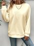 Crew Neck Regular Fit Plain Simple Sweatshirt