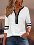 Cotton-Blend Vintage Multicolor Block T-Shirt
