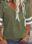 Simple Striped Cotton Loose T-Shirt