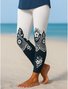 Women's Elegant Resort Vintage Full Length Lace Floral Leggings