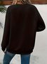 Crew Neck Regular Fit Plain Simple Sweatshirt