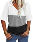 Striped Cotton V Neck Simple T-Shirt