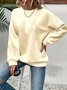 Crew Neck Regular Fit Plain Simple Sweatshirt