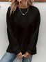 Crew Neck Regular Fit Plain Simple Sweatshirt