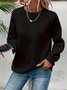 Crew Neck Regular Fit Plain Simple Sweatshirt
