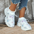 Simple All Season Floral Mesh Fabric Regular Shoes