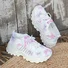 Simple All Season Floral Mesh Fabric Regular Shoes