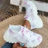 Simple All Season Floral Mesh Fabric Regular Shoes