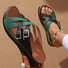 Contrast Stitching Summer Simple Pu Slide Sandals