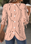 Abstract Polka Dots Regular Fit Casual Crew Neck Casual Shirt