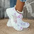 Simple All Season Floral Mesh Fabric Regular Shoes