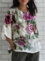 3D Printing Ethnic Crew Neck T-Shirt
