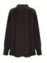Semi Formal Cowl Neck Loose Plain Shirt