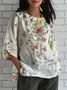 3D Printing Ethnic Crew Neck T-Shirt