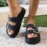 Women's Non Slip Double Beach Slippers Slip Platform