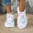 Simple All Season Floral Mesh Fabric Regular Shoes