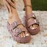 Women's Non Slip Double Beach Slippers Slip Platform