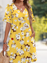 Floral Casual Regular Fit Dress With No